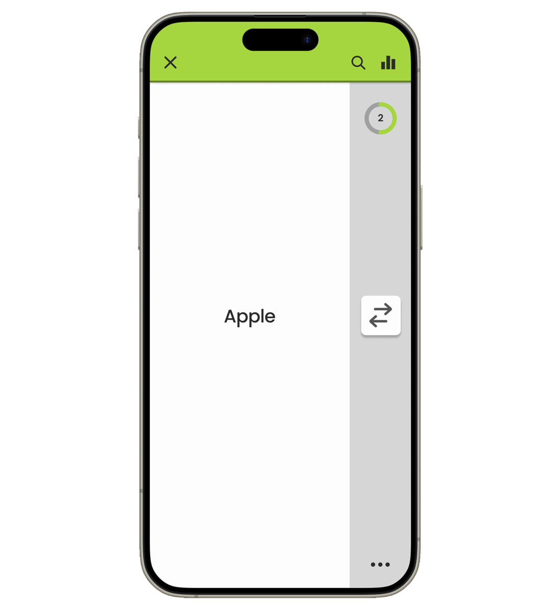 Flashcard Front Screen