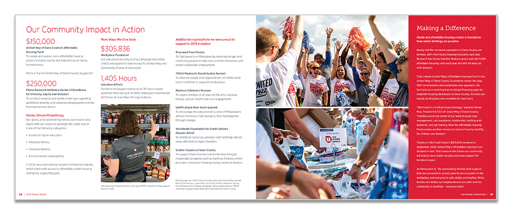 annual report print spread